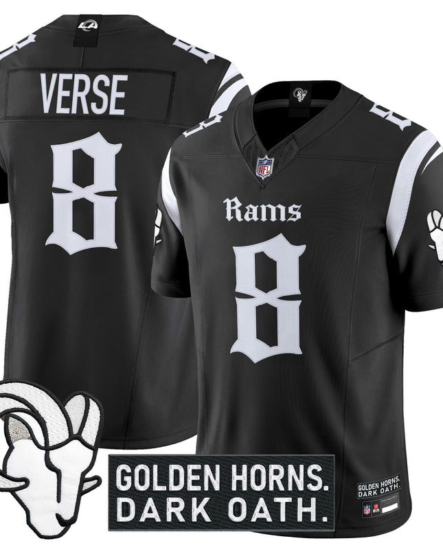 Men's Los Angeles Rams 'Gothic Horns Reforged Edition' Vapor Limited Jersey - All Stitched