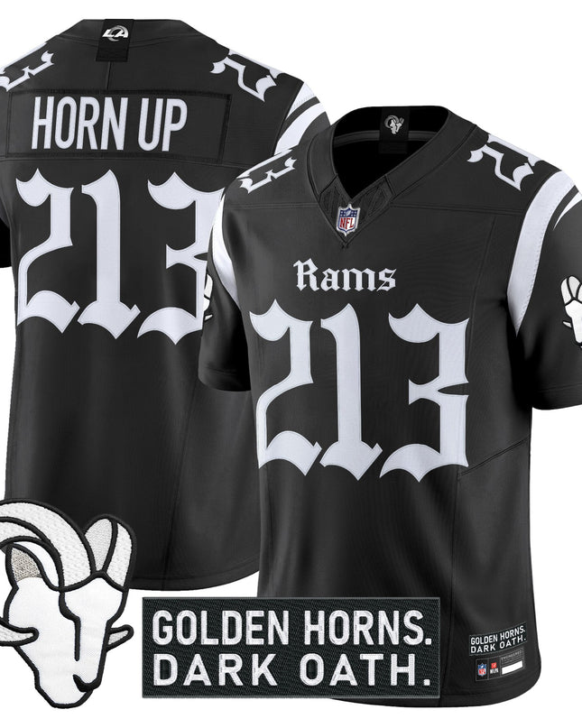 Men's Los Angeles Rams 'Gothic Horns Reforged Edition' Vapor Limited Jersey - All Stitched