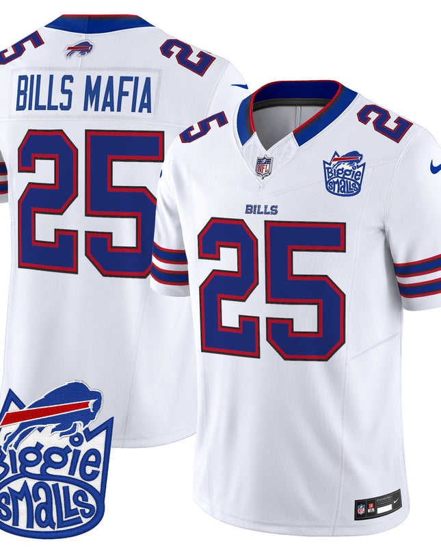 Men's Biggie Smalls × Buffalo Bills Vapor Limited Jersey - All stitched