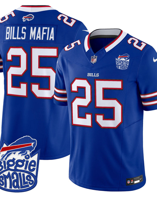 Men's Biggie Smalls × Buffalo Bills Vapor Limited Jersey - All stitched