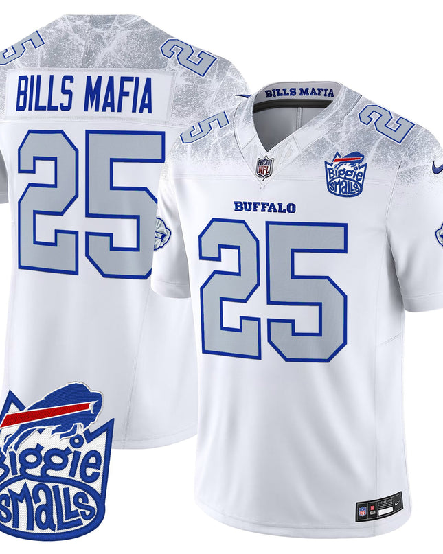 Men's Biggie Smalls × Buffalo Bills Vapor Limited Jersey - All stitched