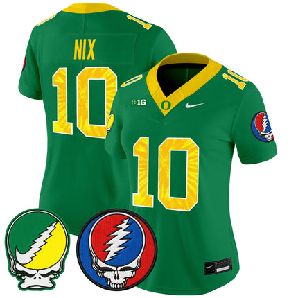 Women's Oregon Ducks 2025 'Grateful Ducks x Grateful Dead' Vapor Limited Jersey - All Stitched