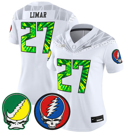 Women's Oregon Ducks 2025 'Grateful Ducks x Grateful Dead' Vapor Limited Jersey - All Stitched