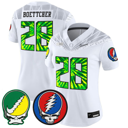 Women's Oregon Ducks 2025 'Grateful Ducks x Grateful Dead' Vapor Limited Jersey - All Stitched