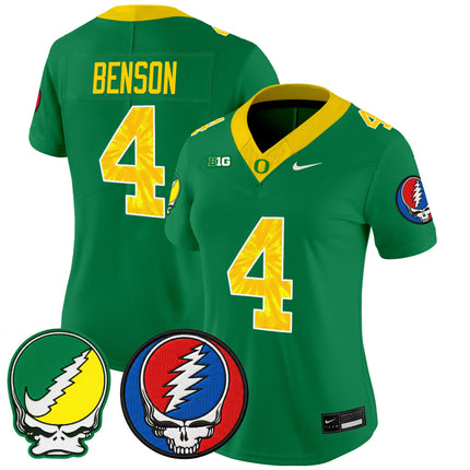 Women's Oregon Ducks 2025 'Grateful Ducks x Grateful Dead' Vapor Limited Jersey - All Stitched