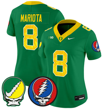 Women's Oregon Ducks 2025 'Grateful Ducks x Grateful Dead' Vapor Limited Jersey - All Stitched