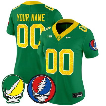 Oregon Ducks 2025 'Grateful Ducks x Grateful Dead' Vapor Limited Custom Jersey - All Stitched