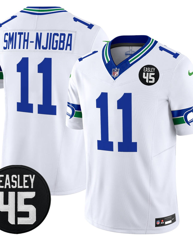 Men's Seattle Seahawks #45 Kenny Easley Memorial Patch Vapor Limited Jersey - All Stitched