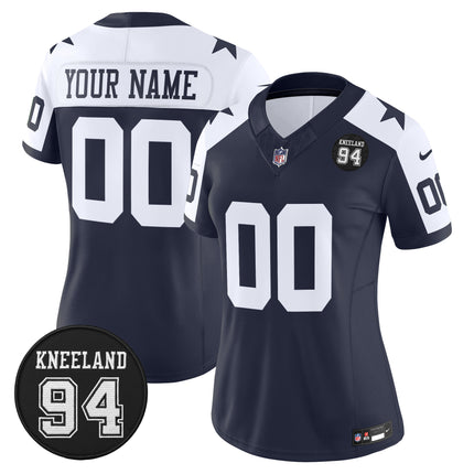 Dallas Cowboys #94 Marshawn Kneeland Memorial Patch Vapor Limited Custom Jersey - All Stitched