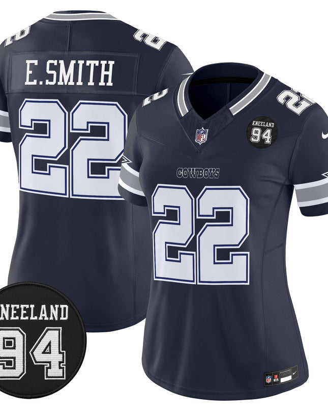 Women's Dallas Cowboys #94 Marshawn Kneeland Memorial Patch Vapor Limited Jersey - All Stitched