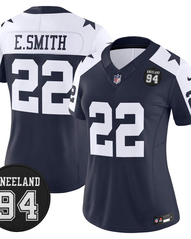Women's Dallas Cowboys #94 Marshawn Kneeland Memorial Patch Vapor Limited Jersey - All Stitched