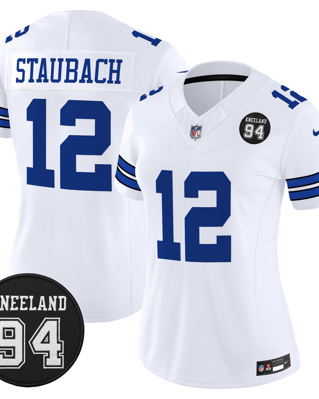 Women's Dallas Cowboys #94 Marshawn Kneeland Memorial Patch Vapor Limited Jersey - All Stitched