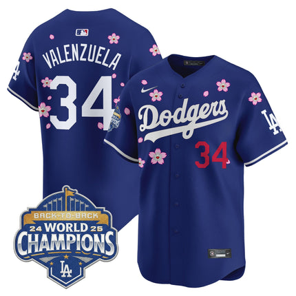 Men's Dodgers 2025 Back-To-Back Champions x Tokyo Series Vapor Premier Limited Jersey - Stitched