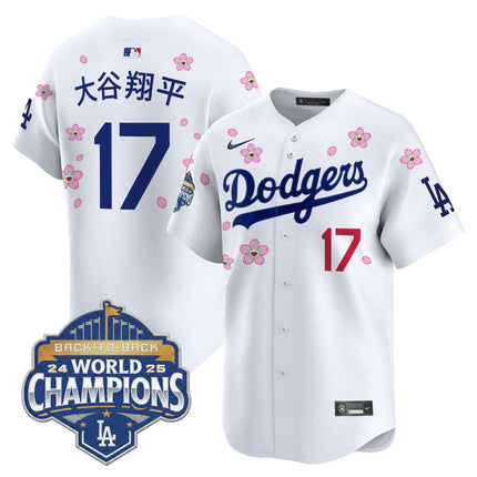 Men's Dodgers 2025 Back-To-Back Champions x Tokyo Series Vapor Premier Limited Jersey - Stitched