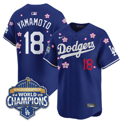 Men's Dodgers 2025 Back-To-Back Champions x Tokyo Series Vapor Premier Limited Jersey - Stitched