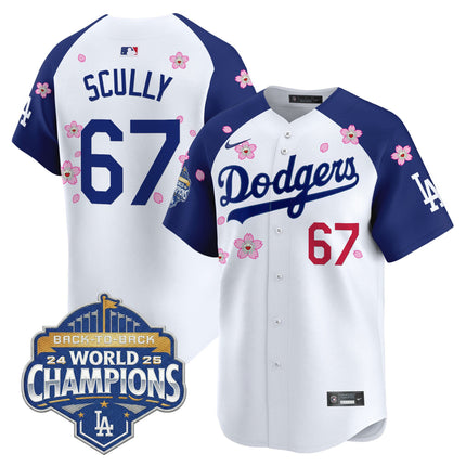 Men's Dodgers 2025 Back-To-Back Champions x Tokyo Series Vapor Premier Limited Jersey - Stitched