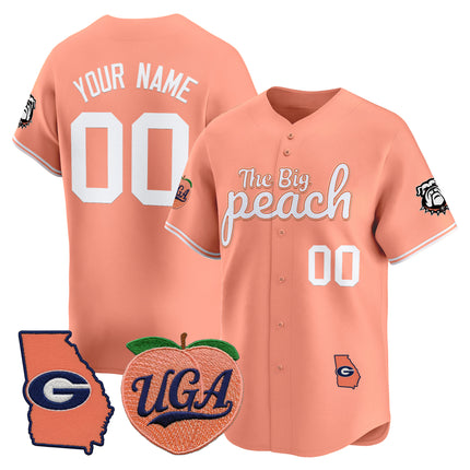 Georgia Bulldogs The Big Peach Vapor Baseball Custom Jersey - All stitched
