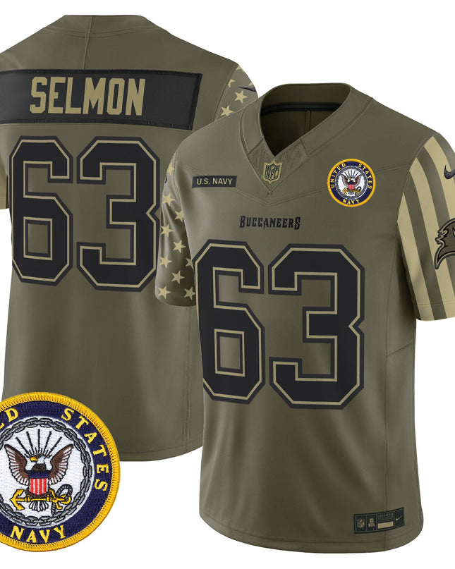 Men's Tampa Bay Buccaneers x U.S. Military Veteran Vapor Limited Jersey - All Stitched