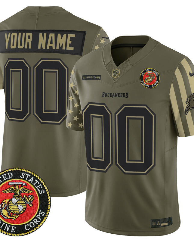 Tampa Bay Buccaneers x U.S. Military Veteran Vapor Limited Custom Jersey - All Stitched