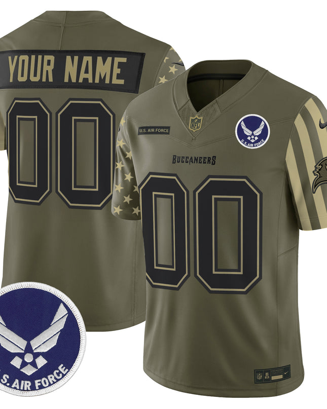 Tampa Bay Buccaneers x U.S. Military Veteran Vapor Limited Custom Jersey - All Stitched