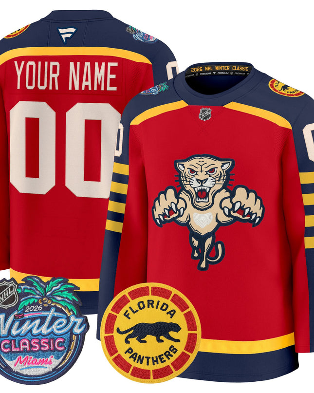 Florida Panthers 2026 Winter Classic Premium Custom Jersey - All Stitched