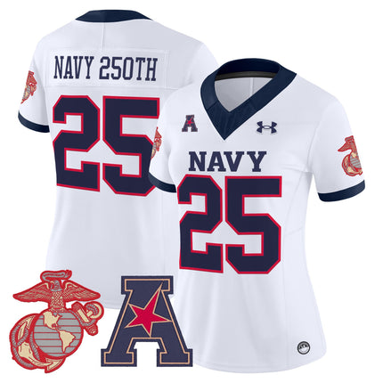 Women's Navy Midshipmen Vapor USMC Premier Jersey - All Stitched