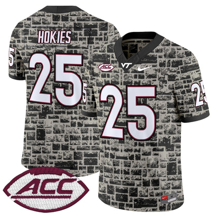 Virginia Tech Hokies 2025 Stone Vapor Limited Jersey - Stitched