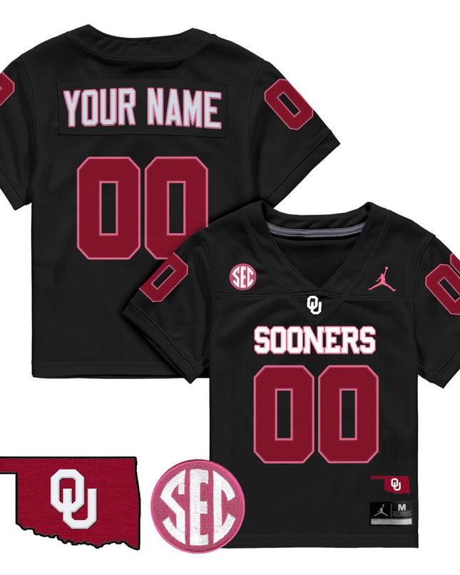 Toddler's Oklahoma Sooners 2025 Custom Jersey - All Stitched