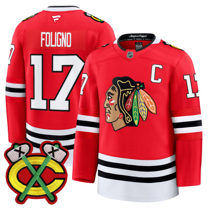 Men's Chicago Blackhawks 2025/26 Premium Jersey - All Stitched