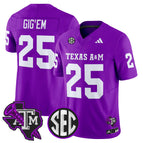 Purple / #25 Gig'Em / S