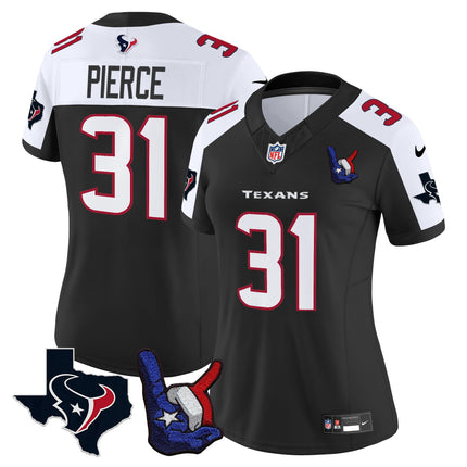 Women's Houston Texans Hand Sign Throwing Up The H Vapor Jersey - All Stitched