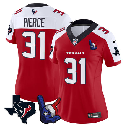 Women's Houston Texans Hand Sign Throwing Up The H Vapor Jersey - All Stitched