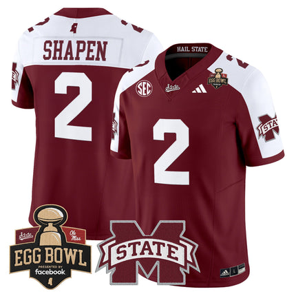 Men's Mississippi State Bulldogs 2025 Egg Bowl Vapor Limited Jersey - All Stitched