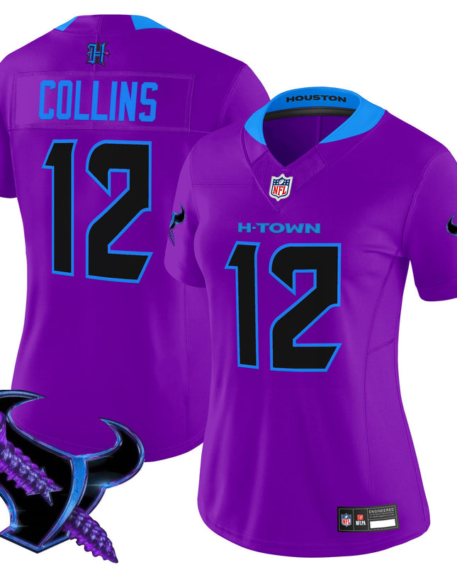 Women's Houston Texans 2025 DJ Screw Vapor Limited Jersey - All Stitched