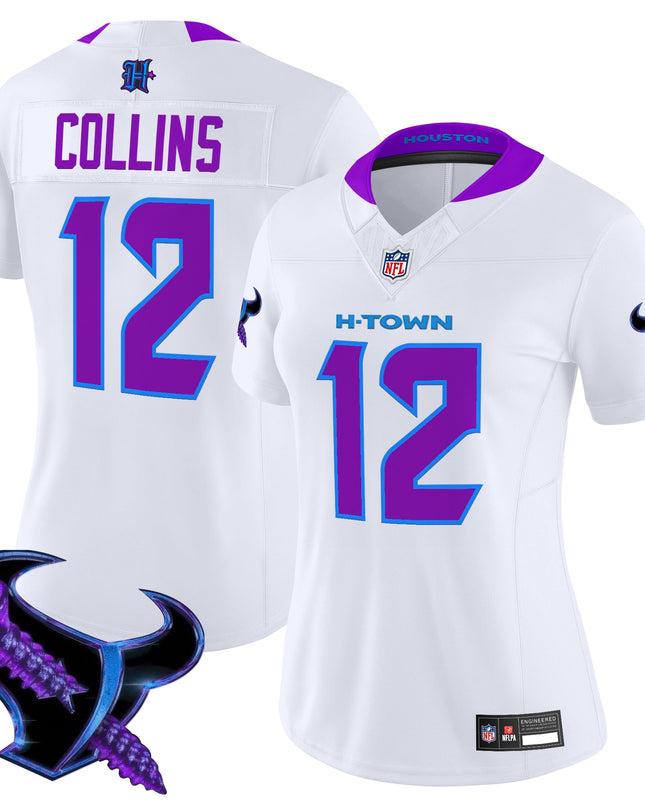 Women's Houston Texans 2025 DJ Screw Vapor Limited Jersey - All Stitched