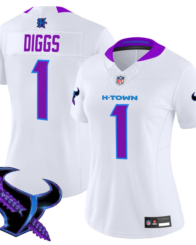 Women's Houston Texans 2025 DJ Screw Vapor Limited Jersey - All Stitched