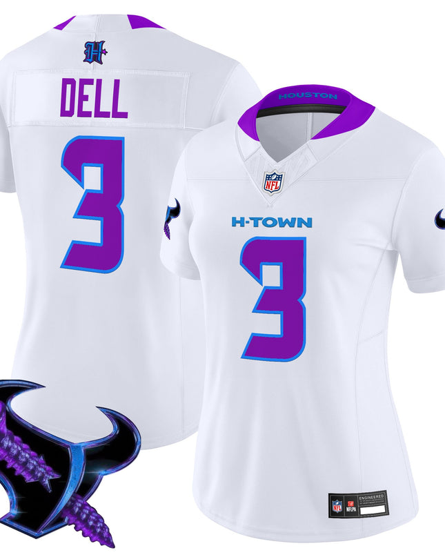 Women's Houston Texans 2025 DJ Screw Vapor Limited Jersey - All Stitched