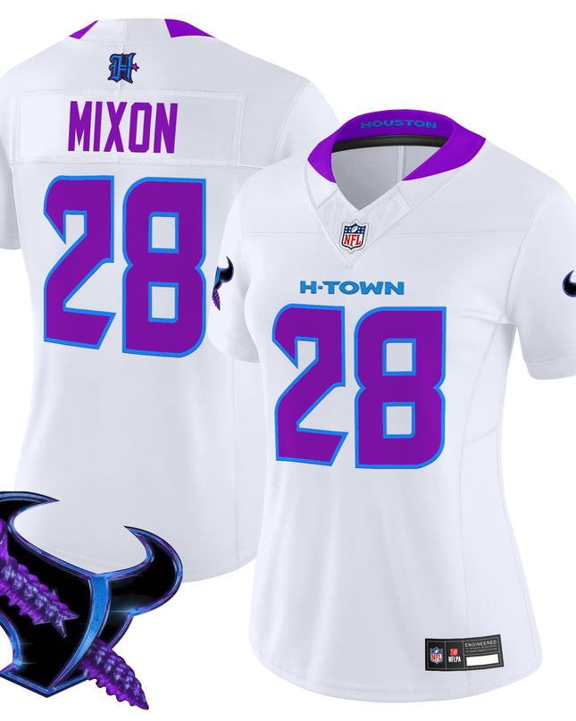 Women's Houston Texans 2025 DJ Screw Vapor Limited Jersey - All Stitched