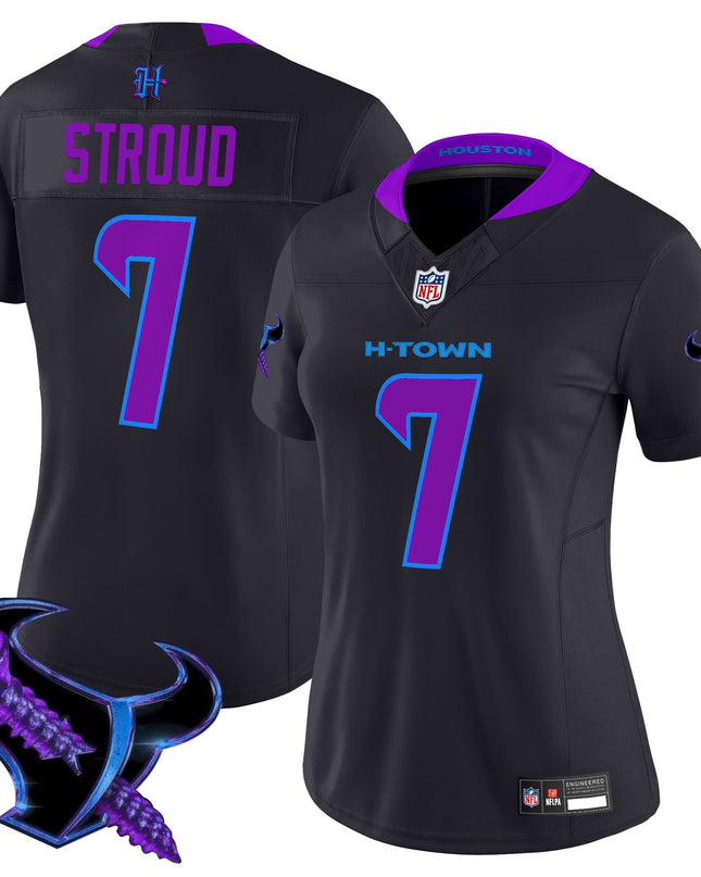 Women's Houston Texans 2025 DJ Screw Vapor Limited Jersey - All Stitched