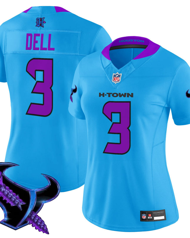 Women's Houston Texans 2025 DJ Screw Vapor Limited Jersey - All Stitched