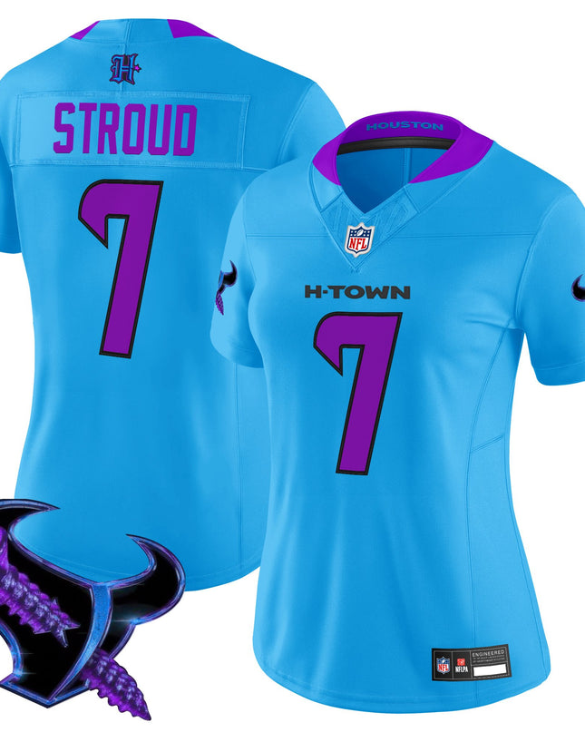 Women's Houston Texans 2025 DJ Screw Vapor Limited Jersey - All Stitched