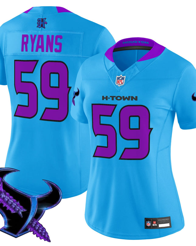 Women's Houston Texans 2025 DJ Screw Vapor Limited Jersey - All Stitched