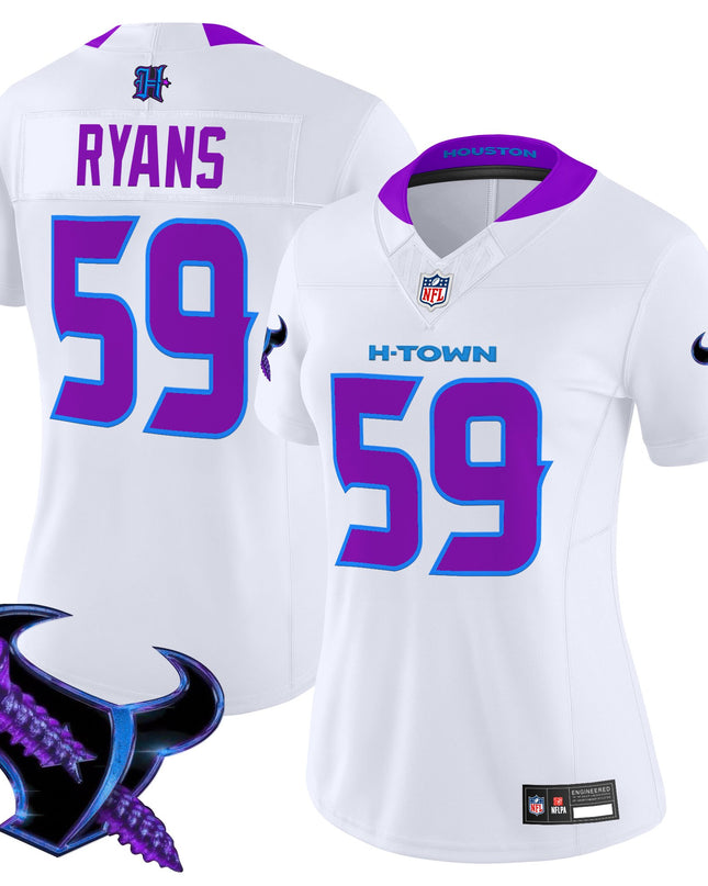 Women's Houston Texans 2025 DJ Screw Vapor Limited Jersey - All Stitched