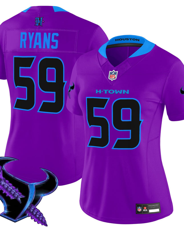 Women's Houston Texans 2025 DJ Screw Vapor Limited Jersey - All Stitched