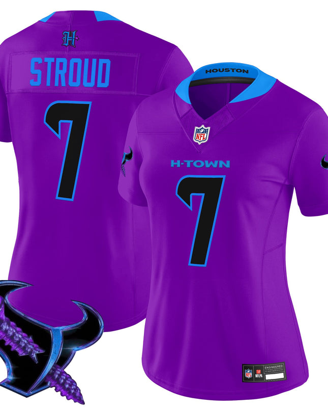 Women's Houston Texans 2025 DJ Screw Vapor Limited Jersey - All Stitched
