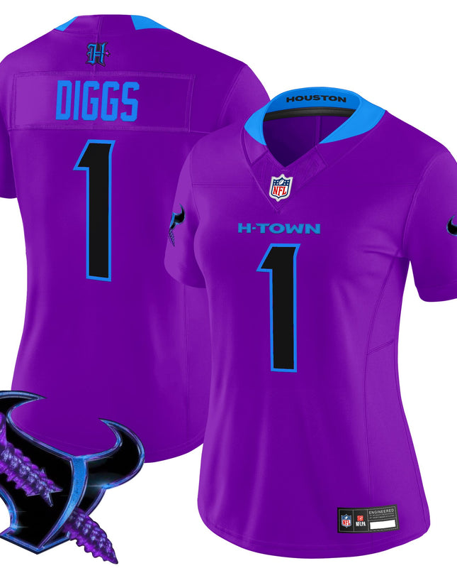 Women's Houston Texans 2025 DJ Screw Vapor Limited Jersey - All Stitched