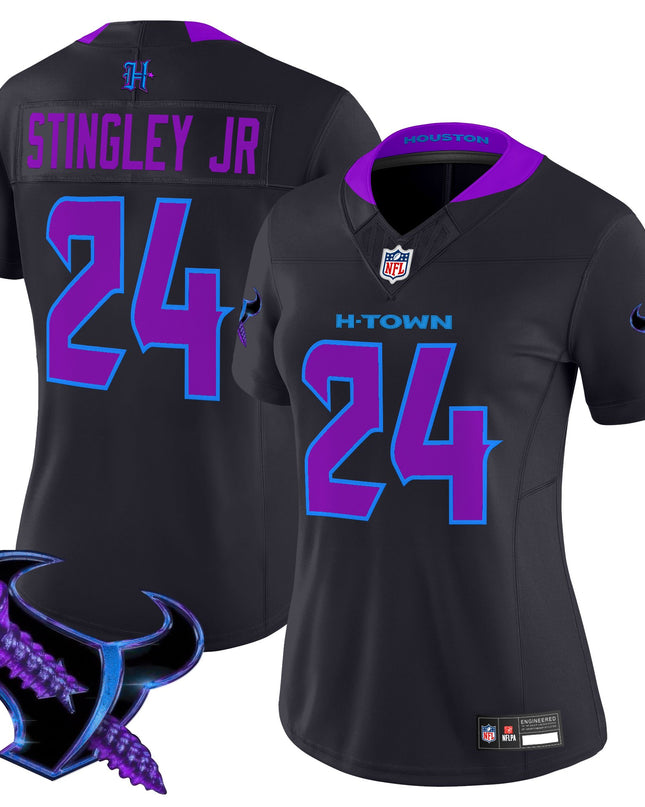 Women's Houston Texans 2025 DJ Screw Vapor Limited Jersey - All Stitched