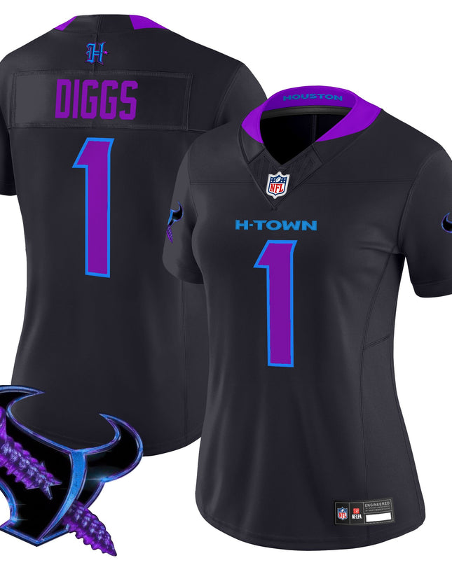 Women's Houston Texans 2025 DJ Screw Vapor Limited Jersey - All Stitched