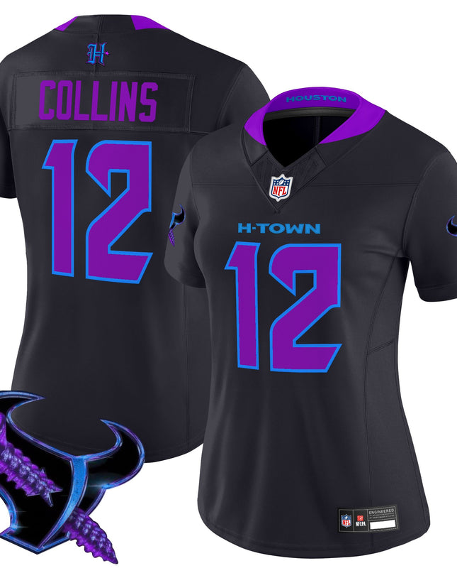 Women's Houston Texans 2025 DJ Screw Vapor Limited Jersey - All Stitched