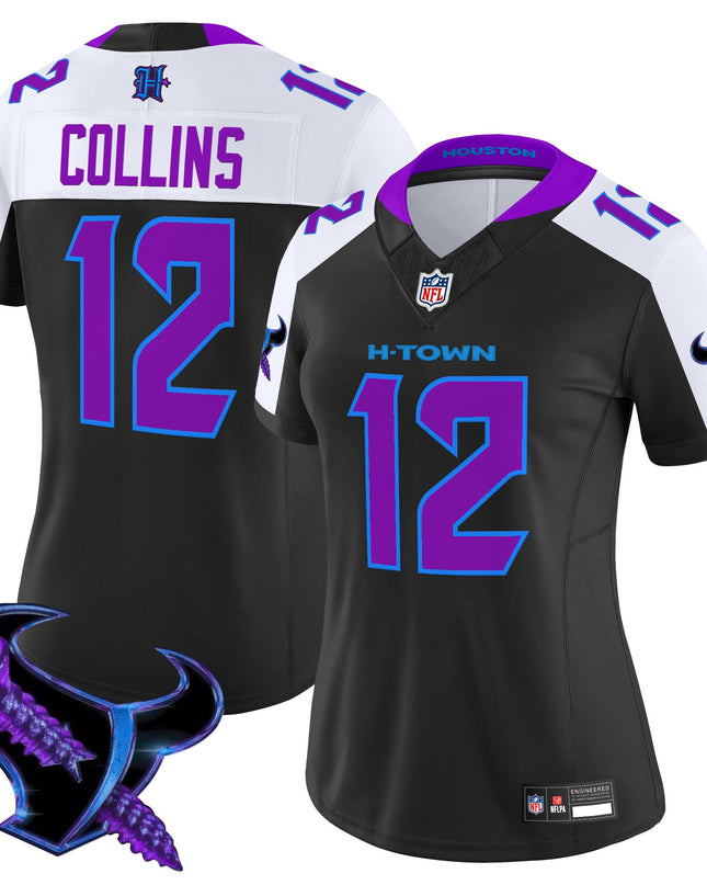 Women's Houston Texans 2025 DJ Screw Vapor Limited Jersey - All Stitched